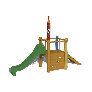 playground play structure / wooden / stainless steel