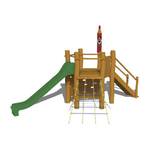 playground play structure / wooden / stainless steel