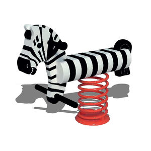 wooden spring rocker / stainless steel / animals / 1-seat