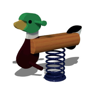 wooden spring rocker / stainless steel / animals / 1-seat