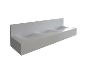 multiple washbasin / countertop / rectangular / Corian®