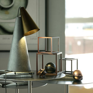 table lamp / original design / metal / stone