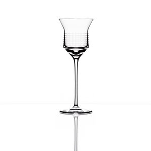 wine glass / blown glass / for domestic use / commercial