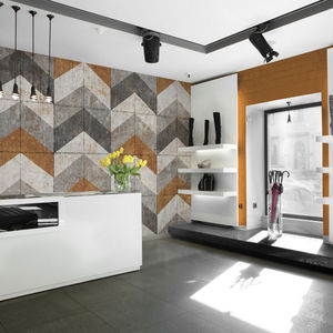vinyl wallcovering / commercial / printed / wood look