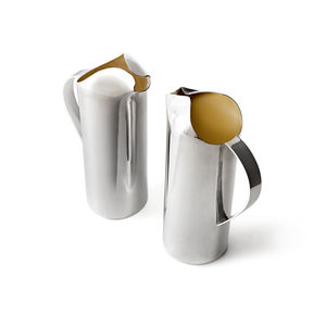 blown glass carafe / metal / commercial / for domestic use