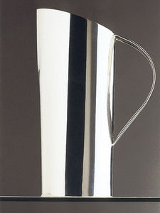 polished steel carafe