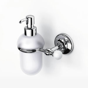 wall-mounted soap dispenser / porcelain / manual