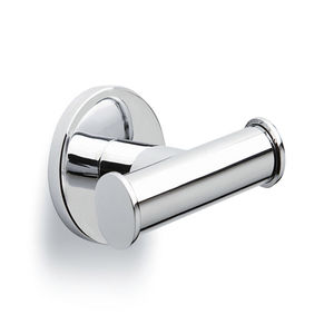 contemporary coat hook / chromed metal / double / bathroom