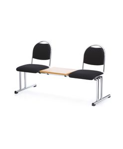 leather beam chairs / metal / 2-person / indoor