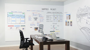 magnetic board / erasable / wall-mounted / large-format