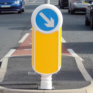security bollard / plastic / flexible / high