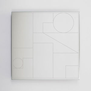 wall-mounted glass panel / textured / patterned