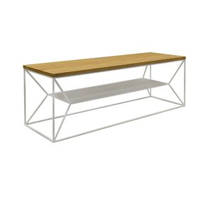 contemporary TV cabinet / lowboard / oak / steel