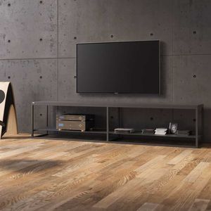 contemporary TV cabinet / lowboard / oak / solid wood