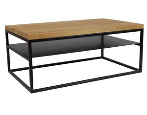 coffee table / contemporary / oak / steel