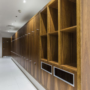 wooden locker / combination / for public buildings / secure