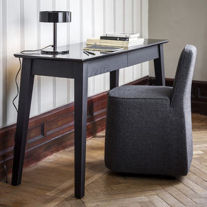 walnut desk / solid wood / lacquered wood / wenge