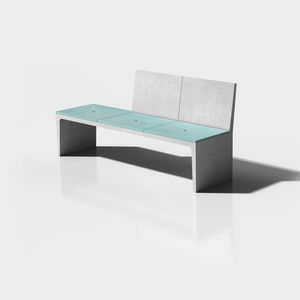 public bench / contemporary / high-performance concrete / fiber-reinforced concrete
