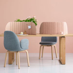 countertop office divider / fabric / MDF / modular