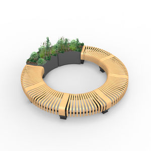 steel planter / square / rectangular / curved