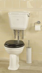 free-standing toilet / porcelain / with lever