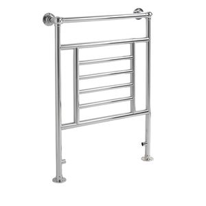 electric towel radiator / hot water / rectangular / brass