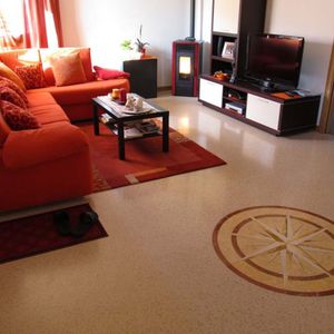 decorative coating / floor / synthetic resin / for concrete