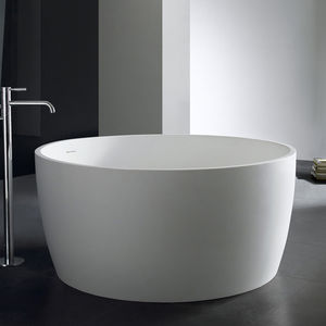 free-standing bathtub / round / stone resin