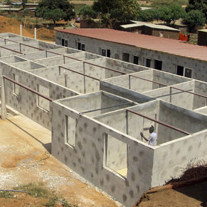 cellular concrete block / for walls / insulated / rectangular
