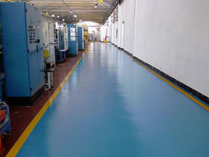 resin flooring / industrial / smooth / colored concrete look