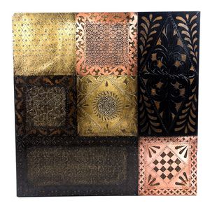 decorative panel / wood / copper / wall-mounted