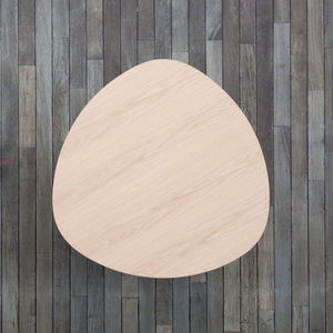 contemporary table / wooden / curved