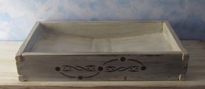 countertop washbasin / rectangular / wooden / traditional