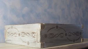 countertop washbasin / square / wooden / traditional