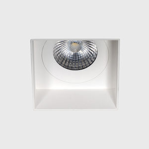recessed downlight / LED / square / aluminum