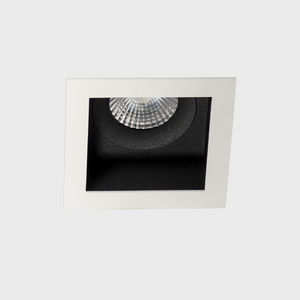 recessed downlight / LED / square / aluminum
