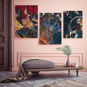 wall-mounted acoustic panel / tempered glass facing / decorative / home