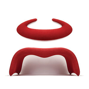 original design fireside chair / fabric / for public buildings