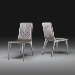 contemporary chair / upholstered / fabric