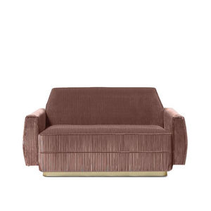contemporary sofa / velvet / brass / contract