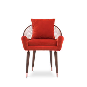 contemporary dining chair / upholstered / custom / with removable cushion