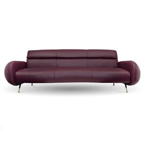 contemporary sofa / leather / fabric / custom