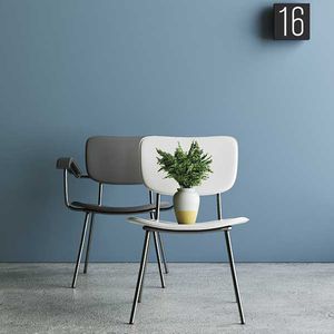 contemporary chair / upholstered / ergonomic / leather