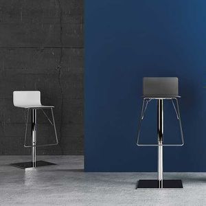 contemporary bar chair / upholstered / adjustable / fabric