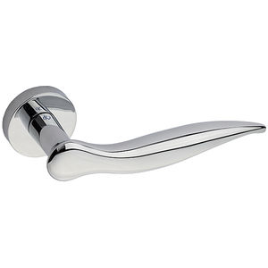 door handle / aluminum / contemporary / chrome