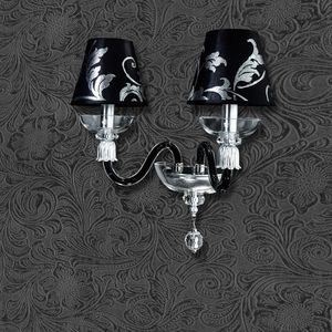 traditional wall light / chromed metal / crystal / Swarovski® crystal