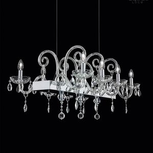 traditional chandelier / crystal / Swarovski® crystal / chromed metal