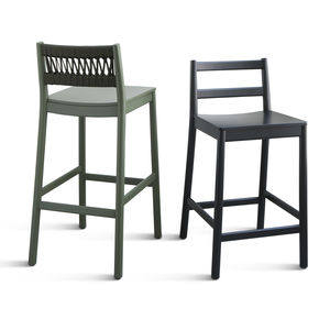 contemporary bar chair / upholstered / velvet / leather