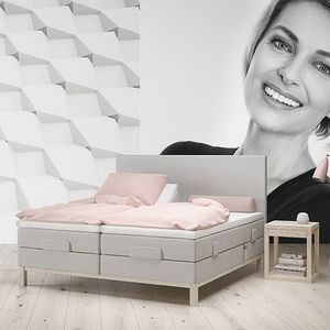 double bed headboard / contemporary / fabric / upholstered