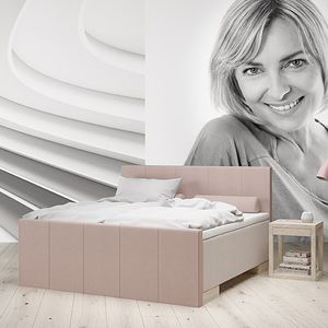double bed headboard / contemporary / fabric / upholstered